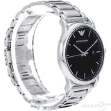 Buy Shop Emporio Armani Luigi Quartz Black Dial Silver Steel Strap Watch For Men - AR2499 USA Online