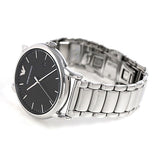 Buy Shop Emporio Armani Luigi Quartz Black Dial Silver Steel Strap Watch For Men - AR2499 USA Online