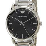 Buy Shop Emporio Armani Luigi Quartz Black Dial Silver Steel Strap Watch For Men - AR2499 USA Online