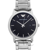 Buy Shop Emporio Armani Luigi Quartz Black Dial Silver Steel Strap Watch For Men - AR2499 USA Online