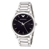 Buy Shop Emporio Armani Luigi Quartz Black Dial Silver Steel Strap Watch For Men - AR2499 USA Online