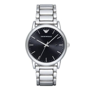 Buy Shop Emporio Armani Luigi Quartz Black Dial Silver Steel Strap Watch For Men - AR2499 USA Online