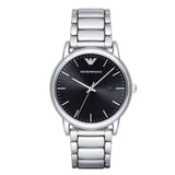 Buy Shop Emporio Armani Luigi Quartz Black Dial Silver Steel Strap Watch For Men - AR2499 USA Online