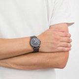 Buy Shop Emporio Armani Luigi Quartz Blue Dial Grey Mesh Bracelet Watch For Men - AR11053 USA Online