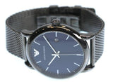 Buy Shop Emporio Armani Luigi Quartz Blue Dial Grey Mesh Bracelet Watch For Men - AR11053 USA Online