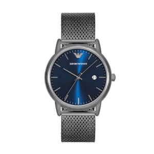 Buy Shop Emporio Armani Luigi Quartz Blue Dial Grey Mesh Bracelet Watch For Men - AR11053 USA Online