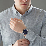 Buy Shop Emporio Armani Luigi Quartz Blue Dial Silver Mesh Bracelet Watch For Men - AR11230 USA Online