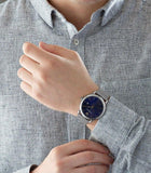 Buy Shop Emporio Armani Luigi Quartz Blue Dial Silver Mesh Bracelet Watch For Men - AR11230 USA Online