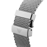Buy Shop Emporio Armani Luigi Quartz Blue Dial Silver Mesh Bracelet Watch For Men - AR11230 USA Online