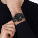 Buy Shop Emporio Armani Luigi Quartz Chronograph Black Dial Green Mesh Bracelet Watch For Men - AR11115 USA Online