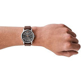 Buy Shop Emporio Armani Luigi Quartz Gray Dial Brown Leather Strap Watch For Men - AR11070 USA Online