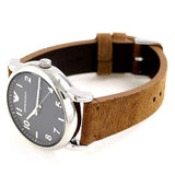 Buy Shop Emporio Armani Luigi Quartz Gray Dial Brown Leather Strap Watch For Men - AR11070 USA Online