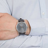Buy Shop Emporio Armani Luigi Quartz Gray Dial Brown Leather Strap Watch For Men - AR1996 USA Online