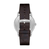 Buy Shop Emporio Armani Luigi Quartz Gray Dial Brown Leather Strap Watch For Men - AR1996 USA Online