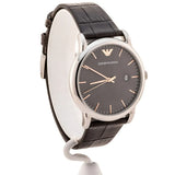 Buy Shop Emporio Armani Luigi Quartz Gray Dial Brown Leather Strap Watch For Men - AR1996 USA Online