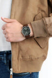 Buy Shop Emporio Armani Luigi Quartz Grey Dial Brown Leather Strap Watch For Men - AR11175 USA Online