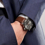 Buy Shop Emporio Armani Luigi Quartz Grey Dial Brown Leather Strap Watch For Men - AR11175 USA Online
