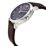 Buy Shop Emporio Armani Luigi Quartz Grey Dial Brown Leather Strap Watch For Men - AR11175 USA Online