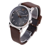 Buy Shop Emporio Armani Luigi Quartz Grey Dial Brown Leather Strap Watch For Men - AR11175 USA Online