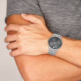 Buy Shop Emporio Armani Luigi Quartz Grey Dial Silver Mesh Bracelet Watch For Men - AR11069 USA Online