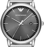 Buy Shop Emporio Armani Luigi Quartz Grey Dial Silver Mesh Bracelet Watch For Men - AR11069 USA Online