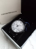Buy Shop Emporio Armani Luigi Quartz White Dial Black Rubber Strap Watch For Men - AR11136 USA Online