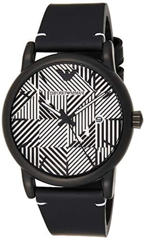 Buy Shop Emporio Armani Luigi Quartz White Dial Black Rubber Strap Watch For Men - AR11136 USA Online