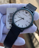 Buy Shop Emporio Armani Luigi Quartz White Dial Blue Mesh Bracelet Watch For Men - AR11025 USA Online