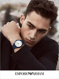 Buy Shop Emporio Armani Luigi Quartz White Dial Blue Mesh Bracelet Watch For Men - AR11025 USA Online
