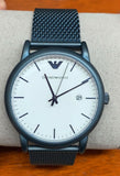 Buy Shop Emporio Armani Luigi Quartz White Dial Blue Mesh Bracelet Watch For Men - AR11025 USA Online