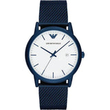 Buy Shop Emporio Armani Luigi Quartz White Dial Blue Mesh Bracelet Watch For Men - AR11025 USA Online