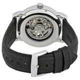 Buy Shop Emporio Armani Luigi Silver Skeleton Dial Black Leather Strap Watch For Men - AR1981 USA Online
