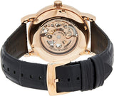 Buy Shop Emporio Armani Luigi Skeleton Silver Dial Black Leather Strap Watch For Men - AR60007 USA Online