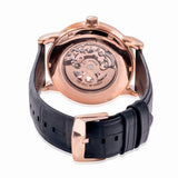 Buy Shop Emporio Armani Luigi Skeleton Silver Dial Black Leather Strap Watch For Men - AR60007 USA Online