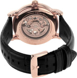 Buy Shop Emporio Armani Luigi Skeleton Silver Dial Black Leather Strap Watch For Men - AR60007 USA Online