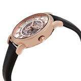 Buy Shop Emporio Armani Luigi Skeleton Silver Dial Black Leather Strap Watch For Men - AR60007 USA Online