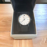 Buy Shop Emporio Armani Luigi White Dial Black Mesh Bracelet Watch For Men - AR11046 USA Online