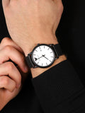 Buy Shop Emporio Armani Luigi White Dial Black Mesh Bracelet Watch For Men - AR11046 USA Online