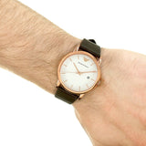Buy Shop Emporio Armani Luigi White Dial Brown Leather Strap Watch For Men - AR2502 USA Online