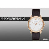 Buy Shop Emporio Armani Luigi White Dial Brown Leather Strap Watch For Men - AR2502 USA Online