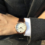 Buy Shop Emporio Armani Luigi White Dial Brown Leather Strap Watch For Men - AR2502 USA Online