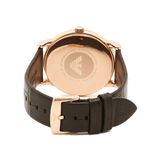 Buy Shop Emporio Armani Luigi White Dial Brown Leather Strap Watch For Men - AR2502 USA Online