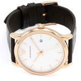 Buy Shop Emporio Armani Luigi White Dial Brown Leather Strap Watch For Men - AR2502 USA Online