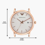 Buy Shop Emporio Armani Luigi White Dial Brown Leather Strap Watch For Men - AR2502 USA Online
