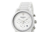 Buy Shop Emporio Armani Luigi Chronograph Ceramic White Dial White Ceramic Strap Watch For Men - AR1499 USA Online