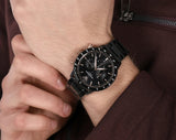 Buy Shop Emporio Armani Mario Ceramic Chronograph Black Dial Black Steel Strap Watch For Men - AR70002 USA Online
