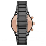 Buy Shop Emporio Armani Mario Ceramic Chronograph Black Dial Black Steel Strap Watch For Men - AR70002 USA Online