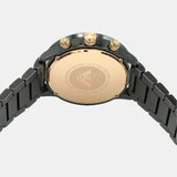 Buy Shop Emporio Armani Mario Ceramic Chronograph Black Dial Black Steel Strap Watch For Men - AR70002 USA Online