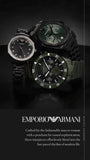 Buy Shop Emporio Armani Mario Chronograph Black Dial Black Steel Strap Watch For Men - AR11242 USA Online
