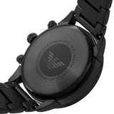 Buy Shop Emporio Armani Mario Chronograph Black Dial Black Steel Strap Watch For Men - AR11242 USA Online